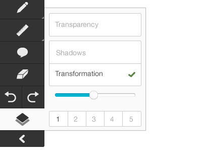 Layers selector menu