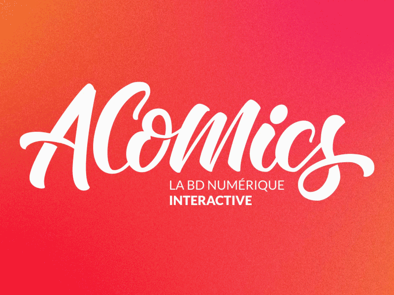 AComics Animated gif motion design opener typography