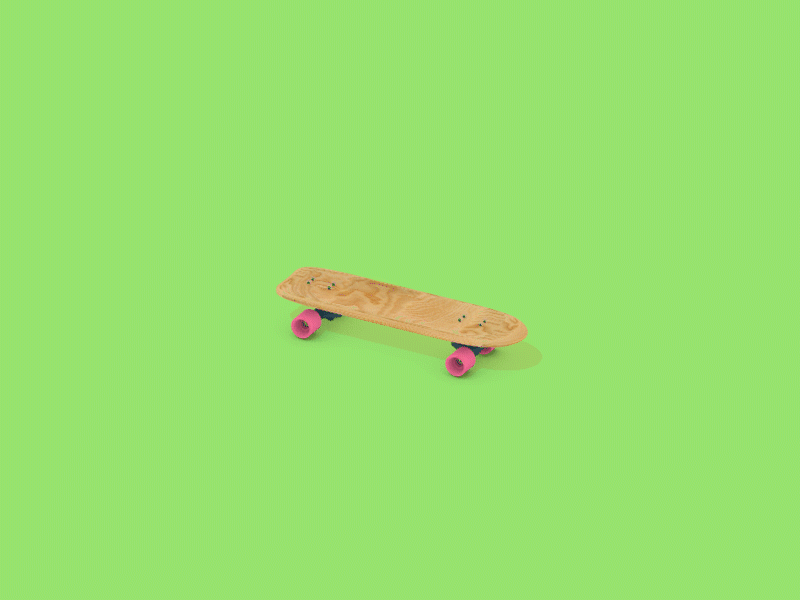 Evolution of skateboard WIP 4 3d graphic design skateboard slalom