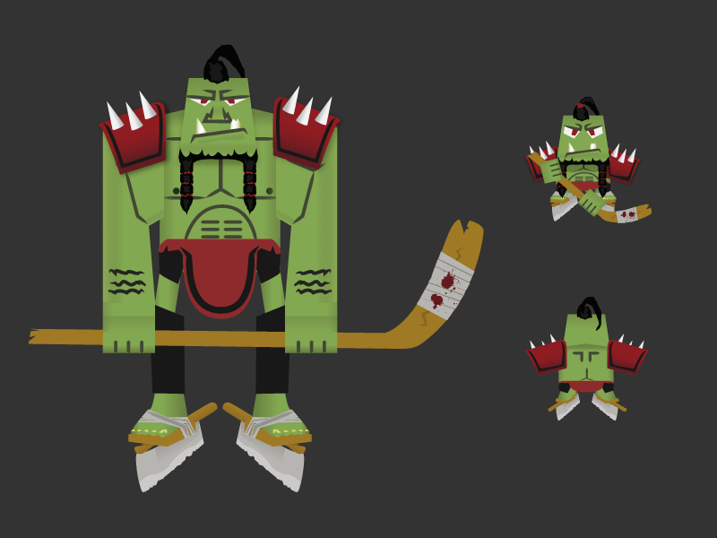 Hockey Orc game hockey mobile vector