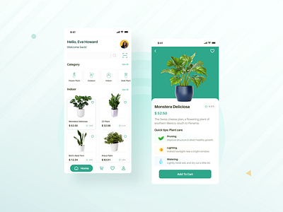 Green Care app design ecommerce freelance gardening graphic design green hanging plant indoor langing page mobile plant plant care projects shop tree ui uiux user interface design ux web design