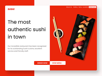 UI Concept for a sushi restaurant