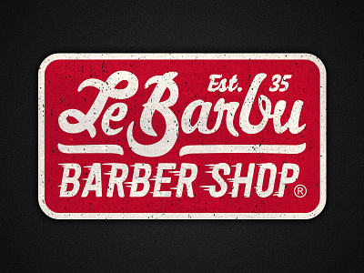 Le Barbu - Speed'Barbershop barbershop hot rod le barbu lebarbu lettering old plate speed speed shop vintage