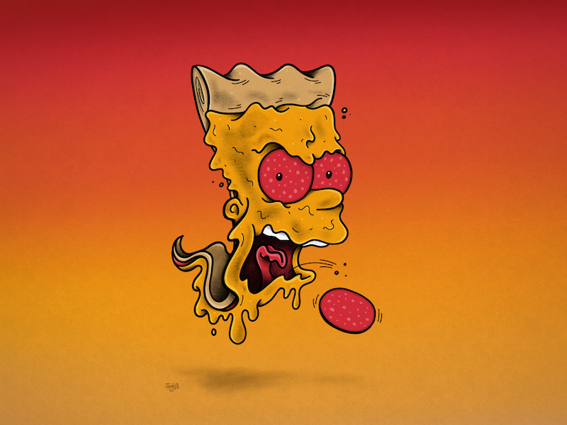 Bart'Za bartza simpsons mashup pizza bart bartsimpson