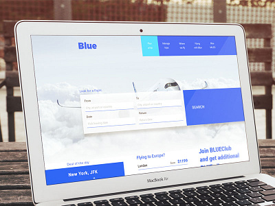 Flight search / web design blue concept design flight search travel ui ux web webdesign website