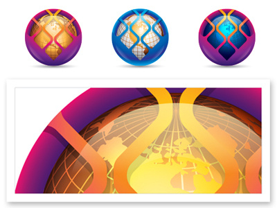 Globe Element 3d attractive colorful element globe logo map vector world
