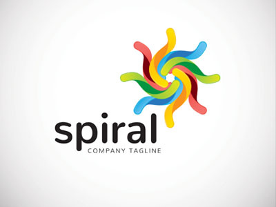 Spiral Logo Symbol brand identity colorful corporate creative creative ideas designs ideas logos muhammad asghar rounded spiral