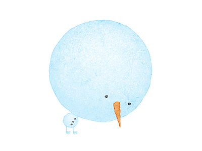 Unstable Snowman illustration snowman