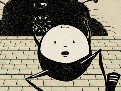 Humpty's Daring But Ultimately Futile Escape illustration photoshop