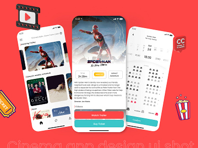 Cinema App UI Shot app app design cinema cinema app no way home spider man ui ux