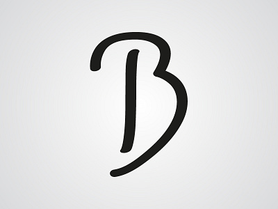 B - Calligraphy alphabet b black calligraphy illustrator letter
