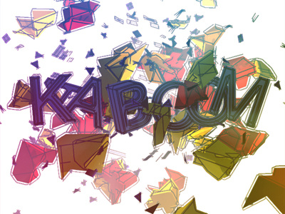 Kaboom! 3d colours explosion photoshop shading