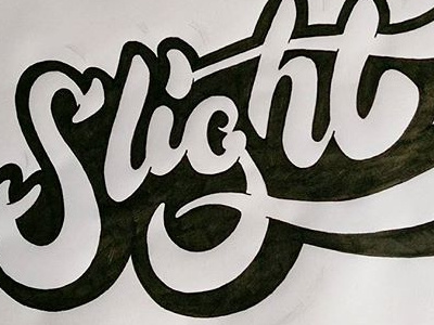 Slight handlettering lettering sketch type
