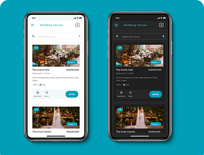 Home | Wedding Venues mobile app product design ui uiux design visual design