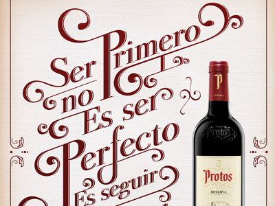 Ser Primero ornamental type design typography wine