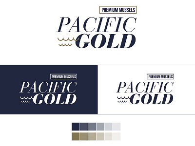 Pacific Gold Logotype graphic design icon logo logotype pacific gold