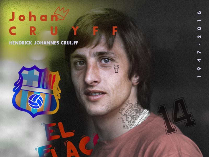 Johan Cruyff (R.I.P) 14 ajax cruyff design el flaco fcbarcelona flaco graphic design illustration johan cruyff