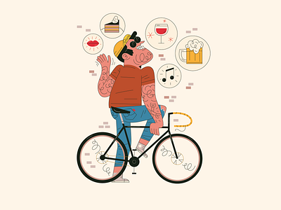 Bike trip beer bike boy branding cake city cool fashion happy kiss levis man trip urban wall wine