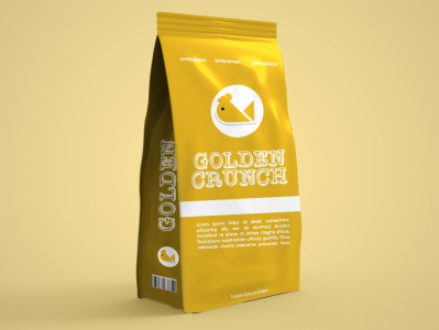 Golden Crunch brand design brand identity icon logo packaging packaging mockup packagingdesign