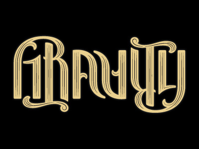 Gravity Ambigram Shot ambigram gravity hand lettering illustrative lettering texture typography