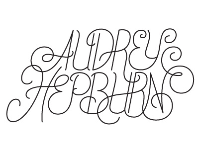 Audrey Hepburn Final audrey hand drawn hand lettering illustrative lettering script typography