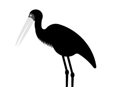 Minimal 11 - Stork animal construction illustration minimal minimalist minimals stork structure vector yearofminimals