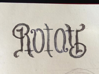 Ambigram - WIP ambigram hand lettering lettering pencil sketch typography