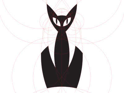 A minimalist serval cat feline geometry guidelines guides illustration minimal minimalist serval structure vector yearofminimals