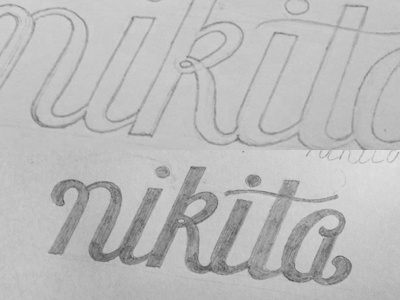 Random lettering custom type hand lettering lettering logo logotype mark nikita script typography