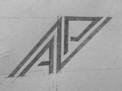 (Re)brand thoughts v2 (GIF) custom initials lettering lettermark logo logomark mark monogram pencil rebrand sketch symbol