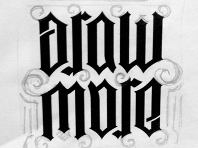 Another ambigram ambigram blackletter hand lettering lettering old english pencil sketch typography vector