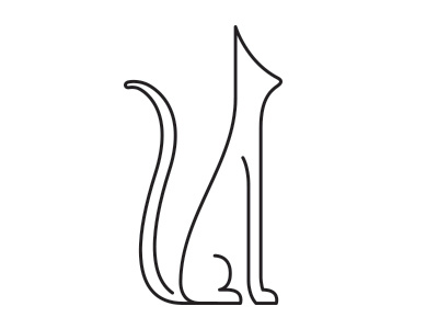Minimal166 cat feline line llustration minimal minimalist minimals serval simple yearofminimals