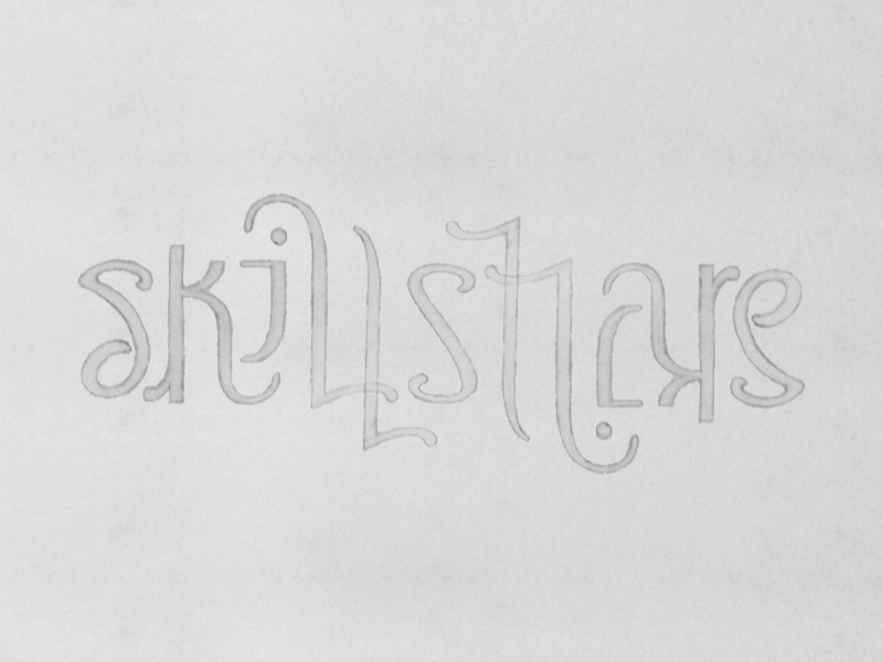 Skillshare Ambigram // Step-by-step Process ambigram animation custom design gif hand lettering lettering logo process sketch typography vector