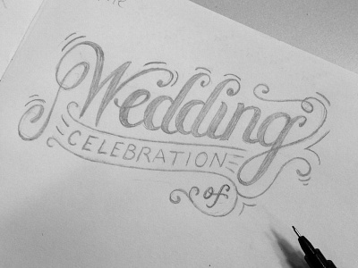 Wedding lettering hand lettering invitation lettering pencil sketch typography wedding work in progress