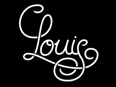 A little something... custom hand lettering lettering louis name typography