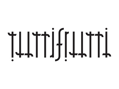 Monoweight Ambigram ambigram lettering monoweight tutti frutti typography