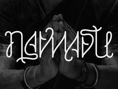 Monoweight Ambigram...again. ambigram hand lettering lettering monoweight namaste typography