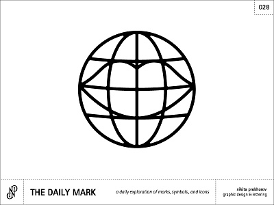The Daily Mark | 28 - Lips & World design exploration graphic design icon lips logo loogmark mark peace symbol thedailymark world