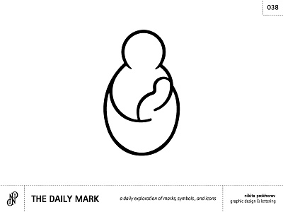 The Daily Mark 038 - Mother & Child child design graphic design icon logo logomark mark mother symbol thedailymark