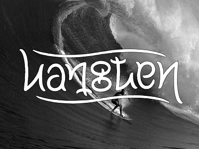 Hangten Dribbble ambigram california hand lettering hang ten lettering surf surfing surfs up typography