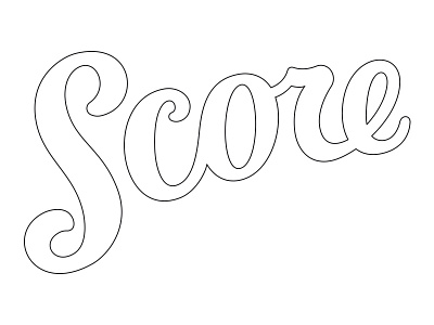 Score // Lettering In Progress branding identity lettering logo logotype script type typography