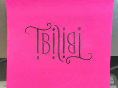 Nostalgia ambigram georgia hand lettering lettering tbilisi type typography