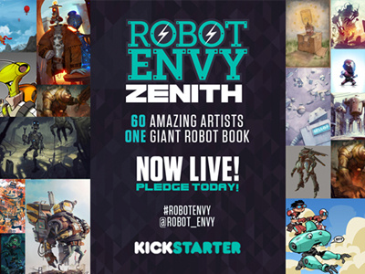 Robot Envy Zenith // Kickstarter book kickstarter publication robot robot envy robots zenith