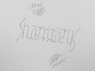 Shark Tank ambigram hand lettering lettering pencil shark tank sketch type typography