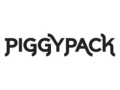 Piggypack branding lettering logotype type typography