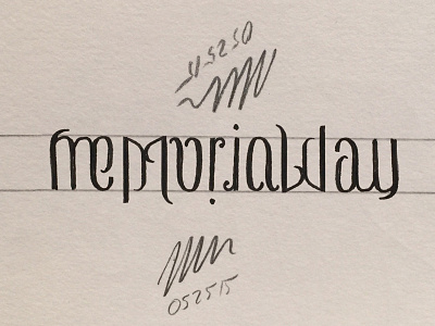 Happy Memorial Day! ambigram america hand drawn hand lettering lettering memorial day type typography usa