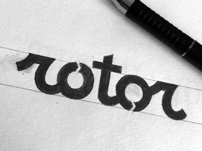 Rotor // WIP branding design hand lettering lettering logo mark sketch type typography