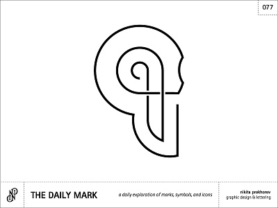 The Daily Mark 078 - Skull abstract dailymark design icon logo mark skull symbol thedailymark