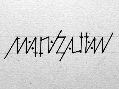 An Ode To Manhattan ambigram hand lettering lettering manhattan new york nyc type typography