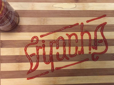 Srirachambigram! ambigram food hand lettering lettering sriracha type typography